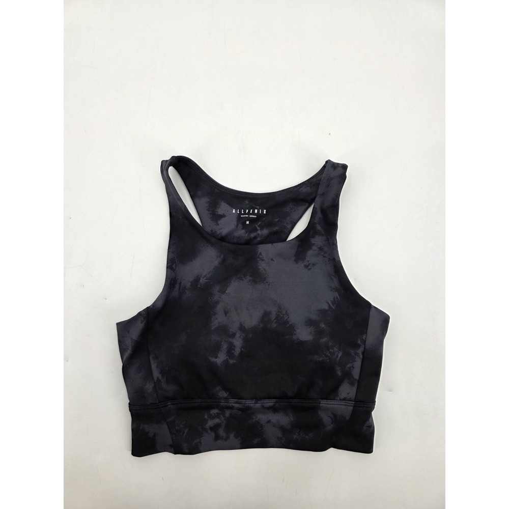 ALLFENIX Anthropologie Navy Tie Dye Racerback Sports Bra W's Size M Gym Workout